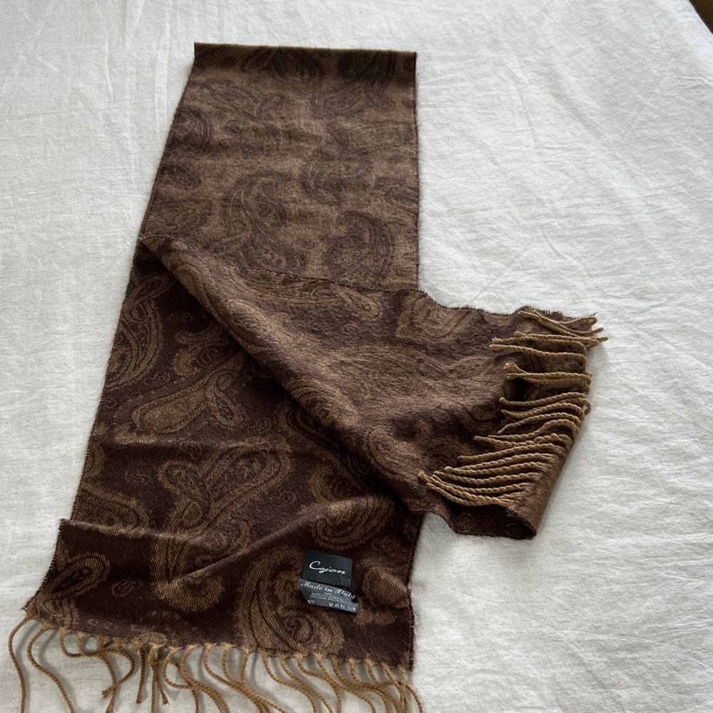 Cejon Elegant Italian Brown Scarf